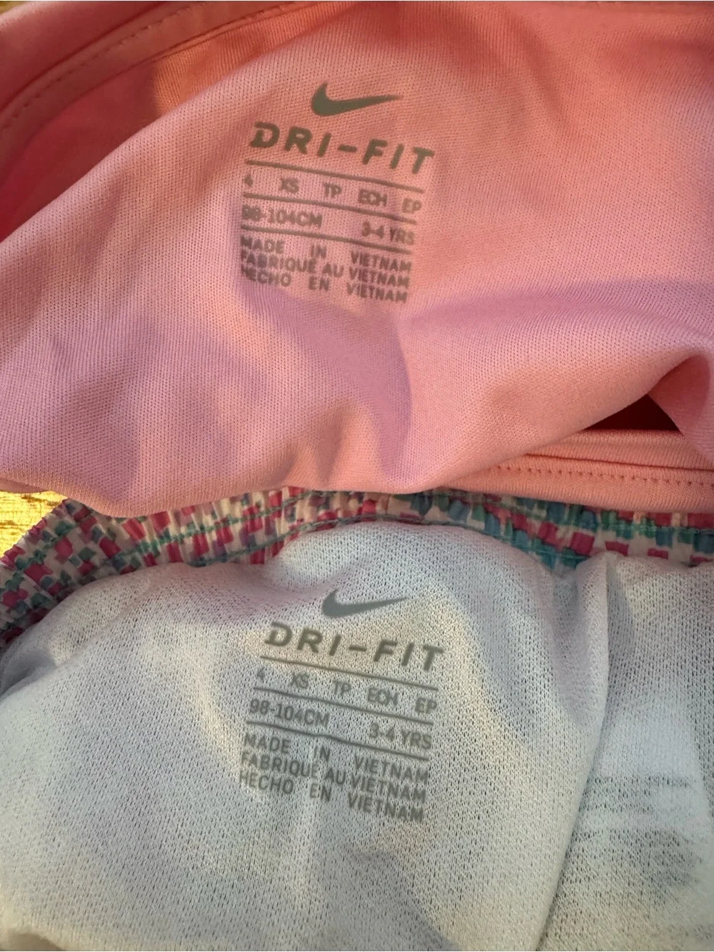 Nike Pink Heart Dri-FIT Pajama Set with Aqua Trim
